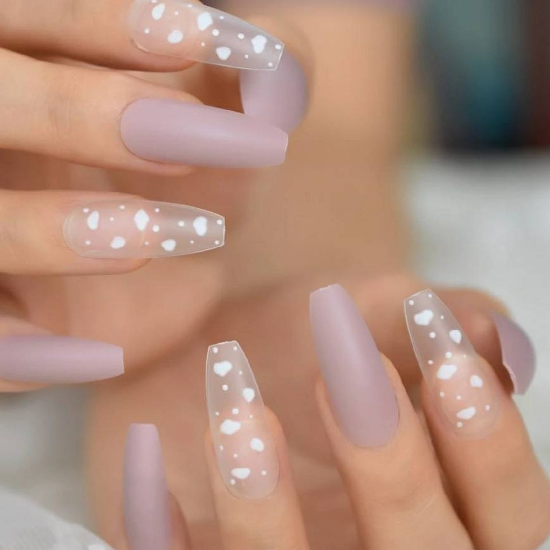 Conjunto de unhas falsas padrão nuvem moda 