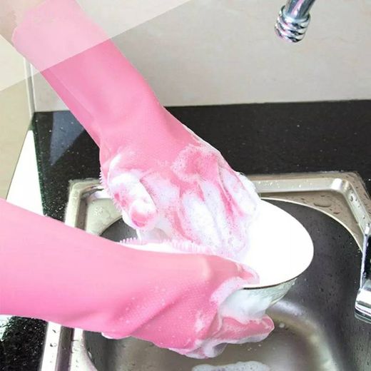 Magia lavar louça luvas de silicone proteger mão da sujeira 
