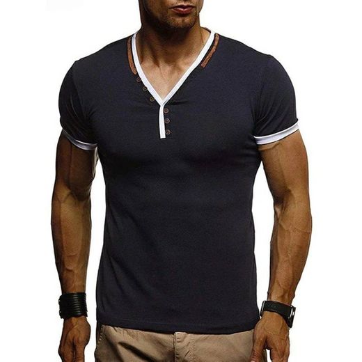 Verão moda masculina t camisa casual  de manga curta