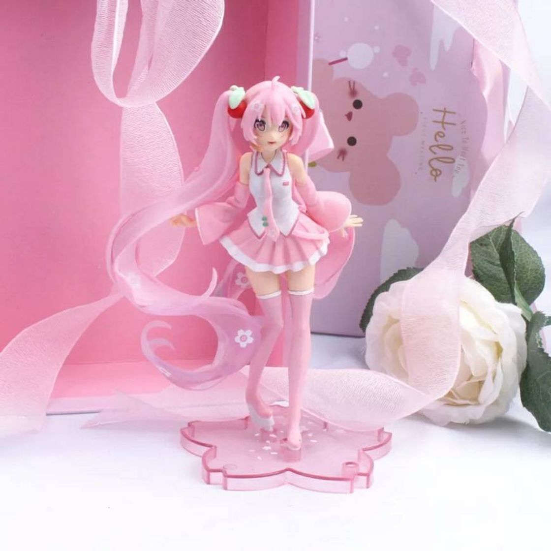 Fashion 14cm anime rosa sakura figuras de ação brinquedos meninas 