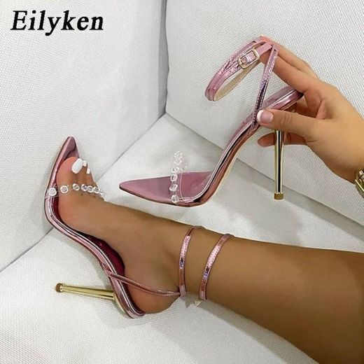 Ellyken novo elegante bling cristal sexy sandálias femininas