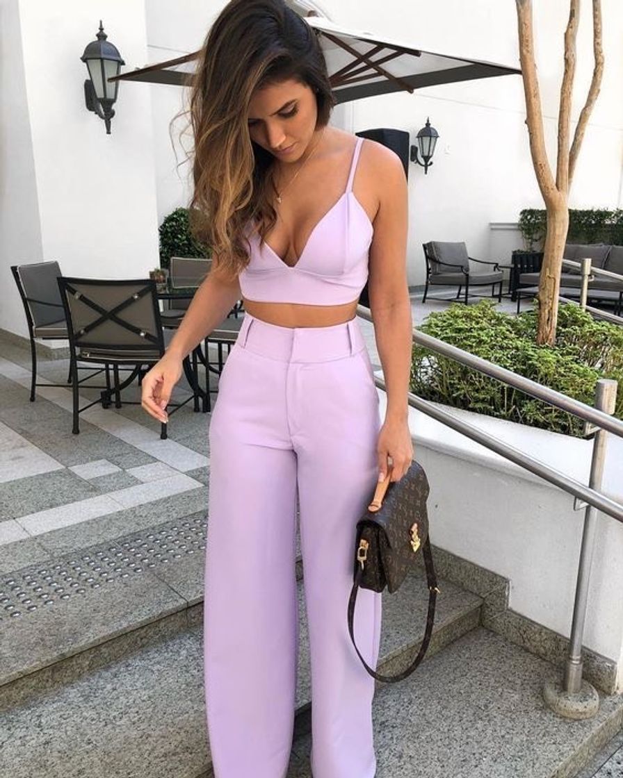 Moda Calça flare lilás 💜