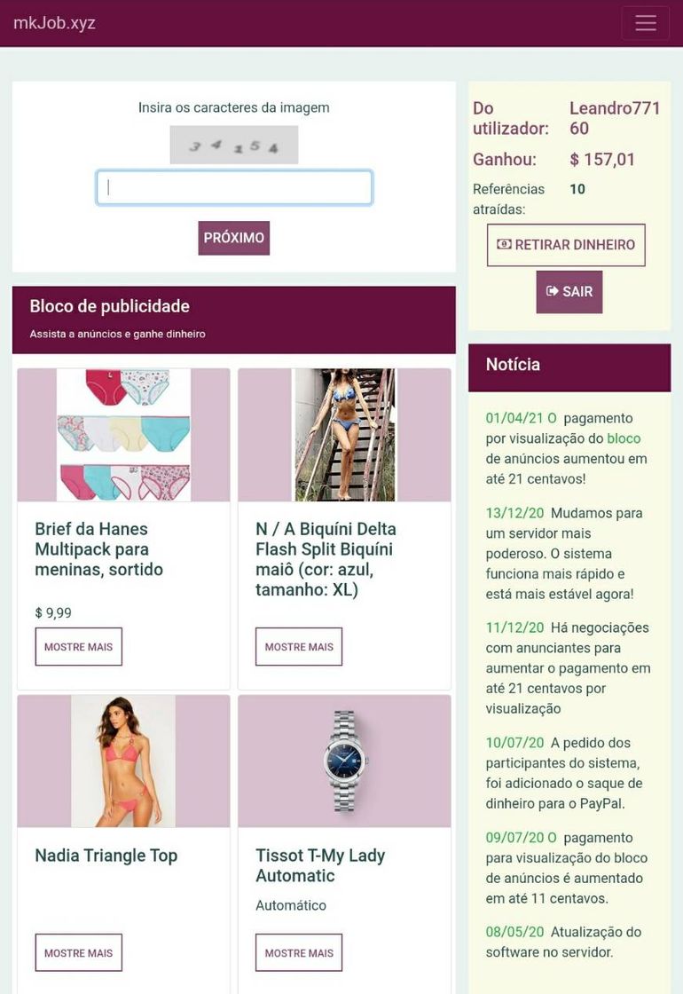 Fashion Site pagando top basta repetir os números na caixa 