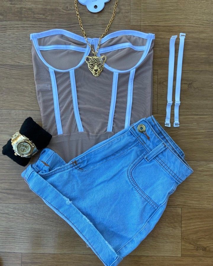 Moda Conjunto de short e blusa 