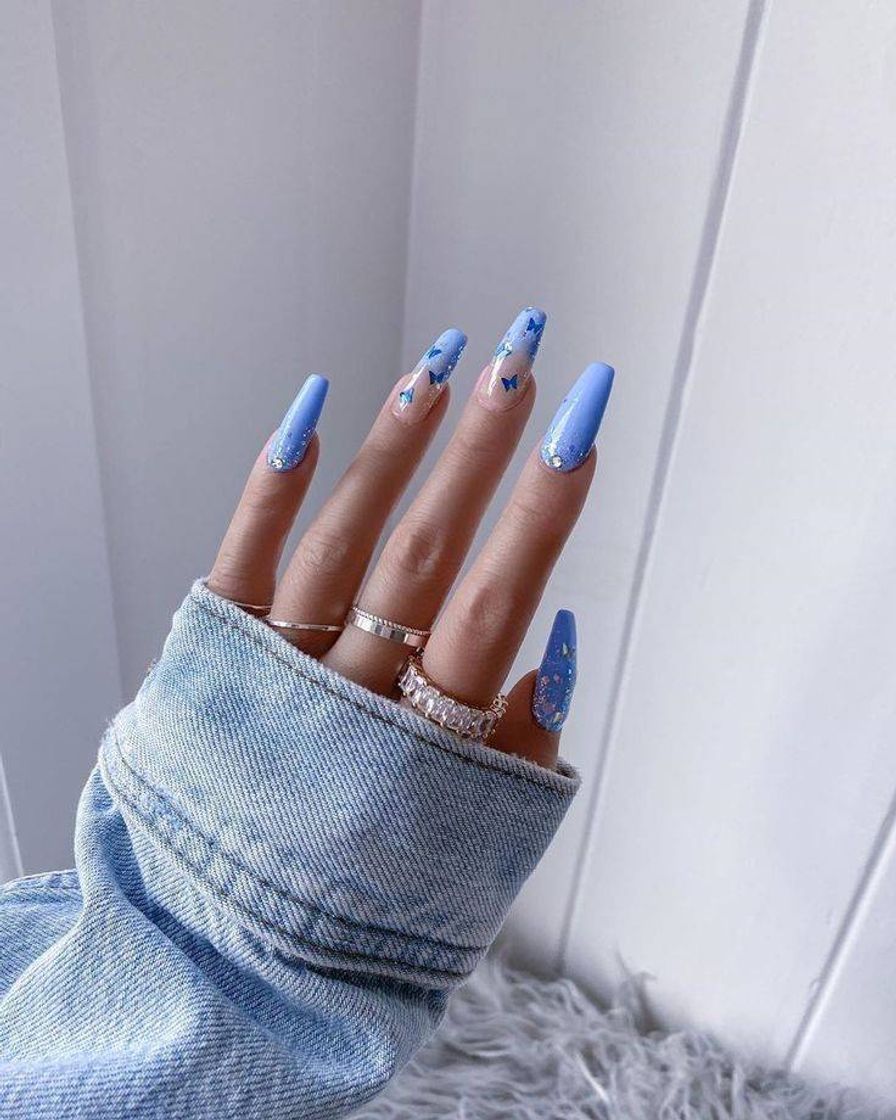 Social Blue nails 🦋