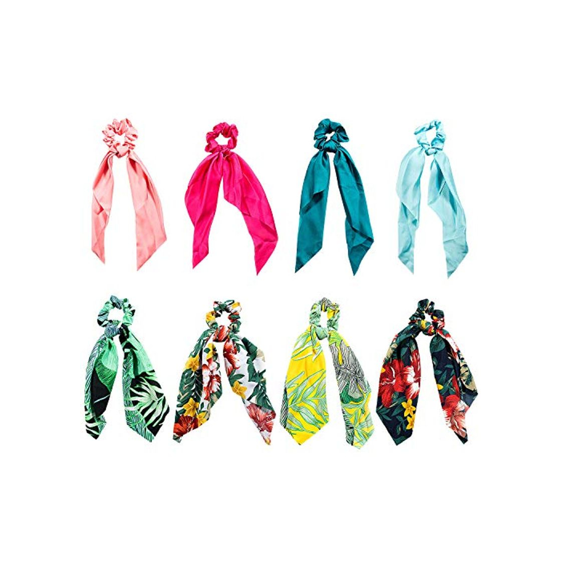 Beauty Pañuelos para el Pelo, Comius 8 Pcs Pañuelo para el cabello Scrunchies