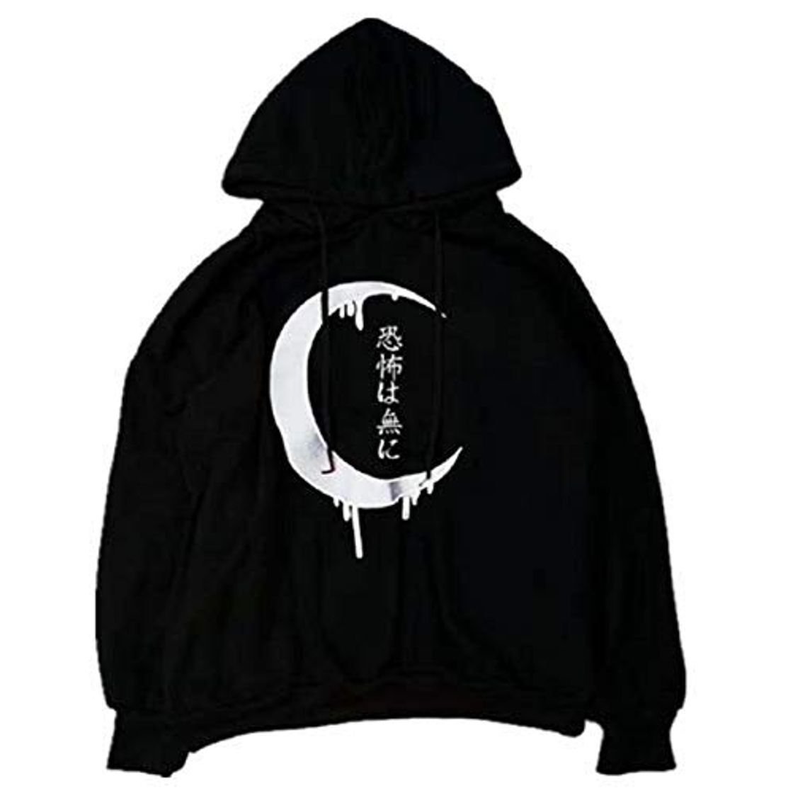 Social ZJSWCP Sudadera Mujeres góticas Hoodies Chic Crescent patrón de Bordado suéter Flojo