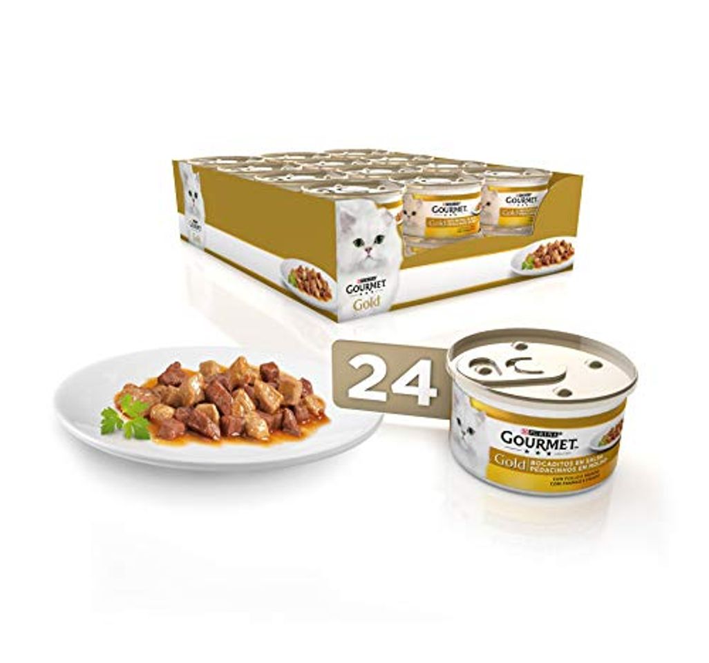 Producto Purina Gourmet Gold Bocaditos en Salsa comida para gatos con Pollo e