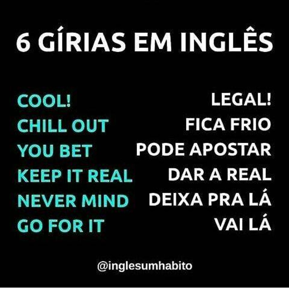 Fashion Gírias em inglês 