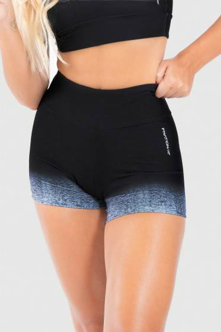 Moda Short Fitness Estampa Digital Gray Gradient 