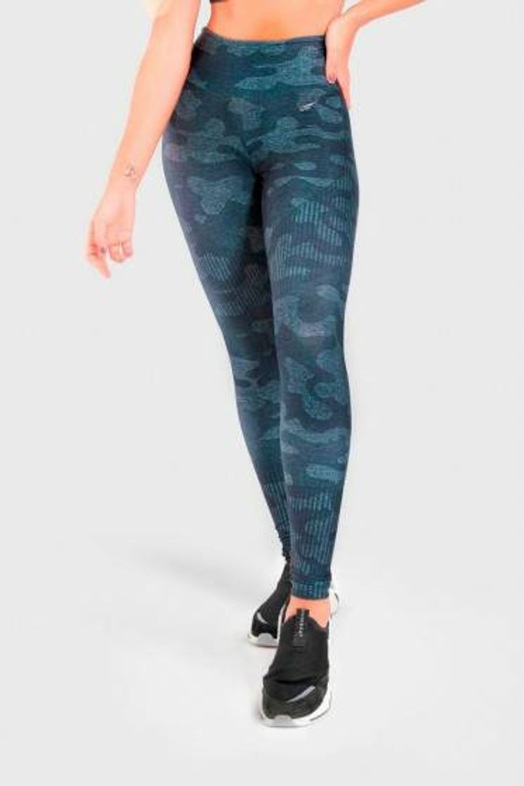 Moda Calça Legging Fitness Estampa Digital Militar Wave 