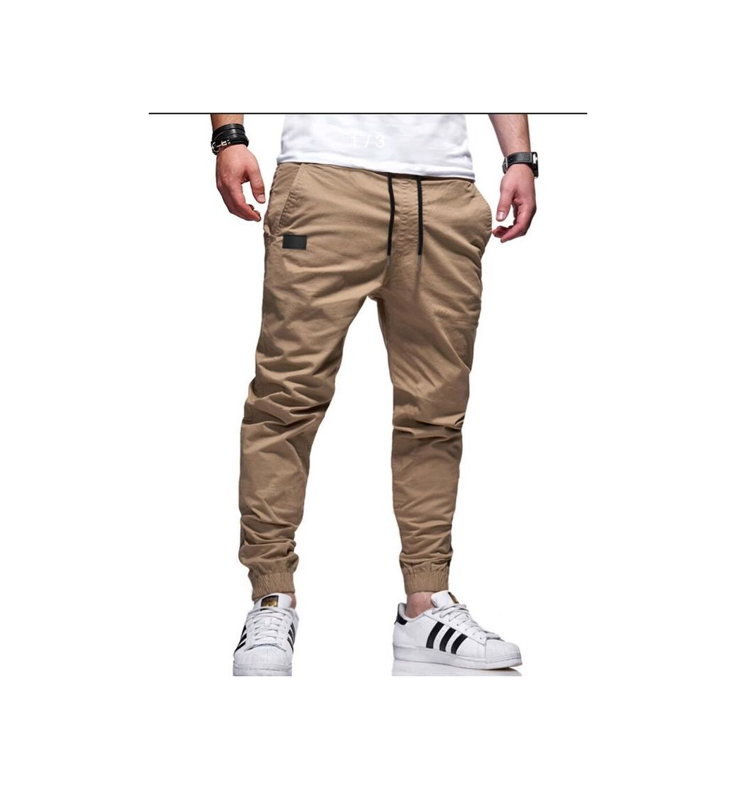 Fashion Cordão Simples Ocasional Calças Masculina