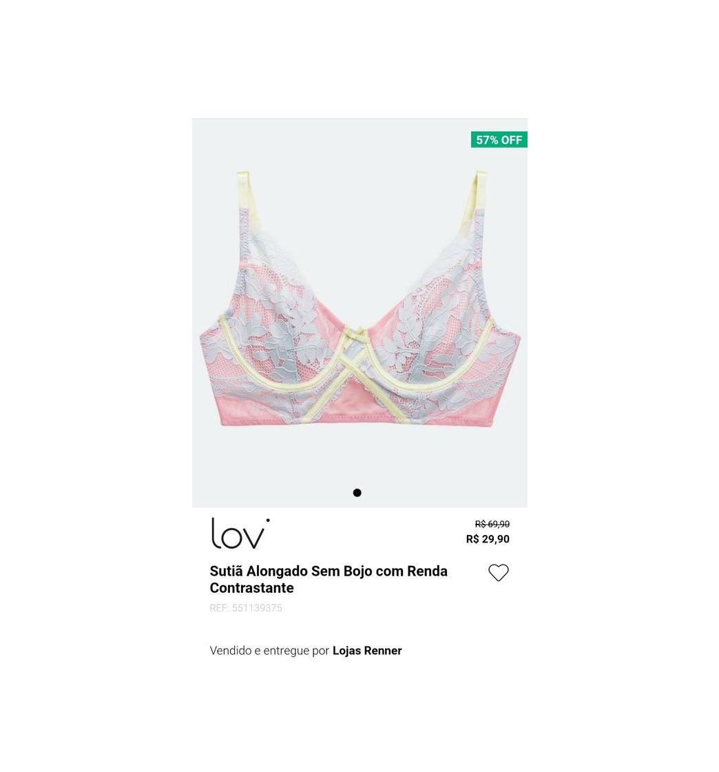 Moda PROMOÇÃO DE LINGERIE NO APP RENNER