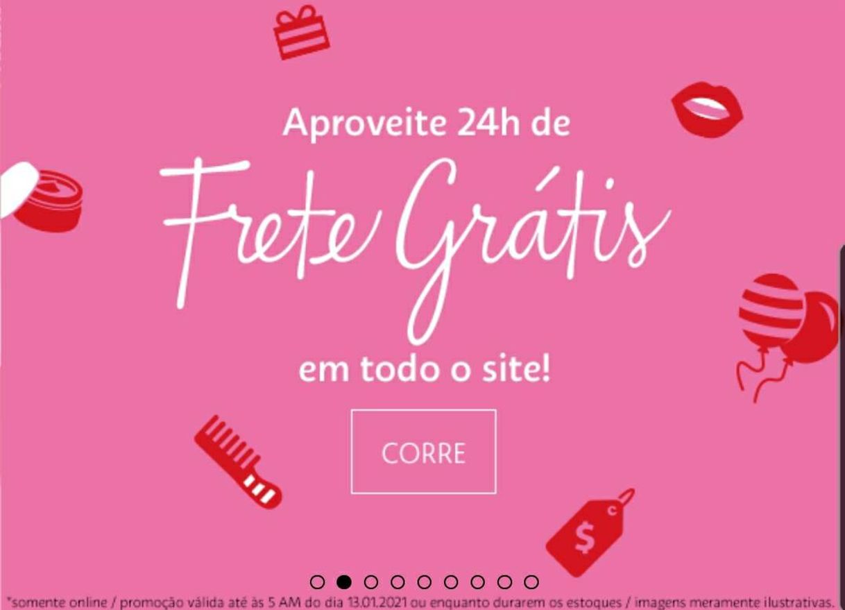 Moda 24h de frete grátis no site da Sephora 