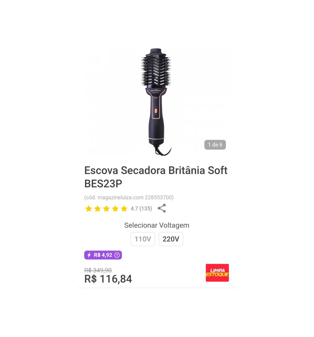 Producto Escova secadora e modeladora 