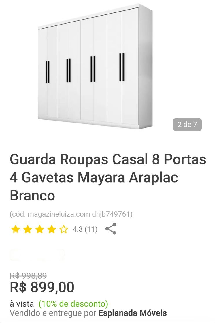 Moda Guarda Roupas 8 portas muito grande