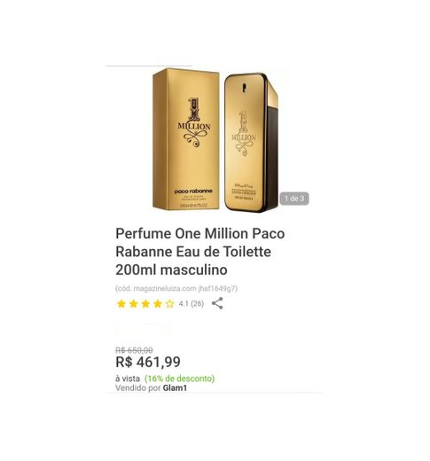 Perfume One Million 200 ml