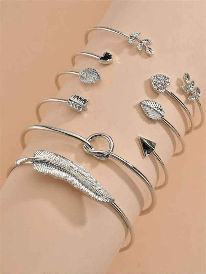 Moda 6 Unidades De Pulseira Com Design De Coração

