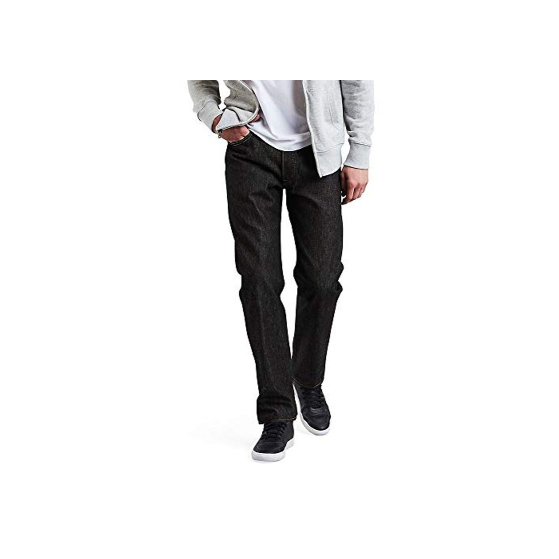 Levi's 501 Original Fit Jeans Vaqueros, Black Stf, 30W
