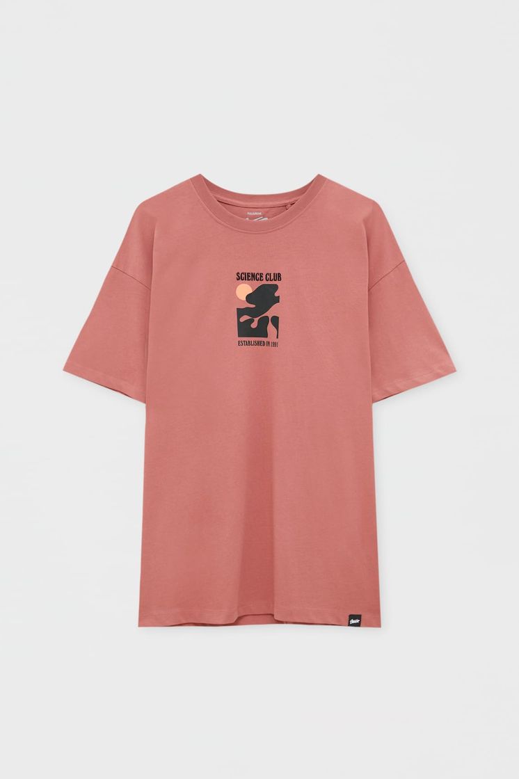 Moda Camiseta "𝚂𝚌𝚒𝚎𝚗𝚌𝚎 𝙲𝚕𝚞𝚋"  Pull & Bear