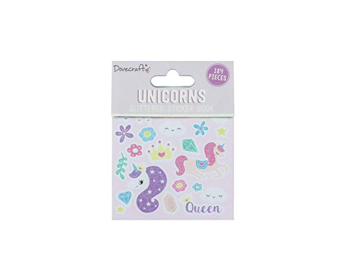 Elemento de la categoría hogar Dovecraft Libro Unicorns-184 Pegatinas con Purpurina para Manualidades