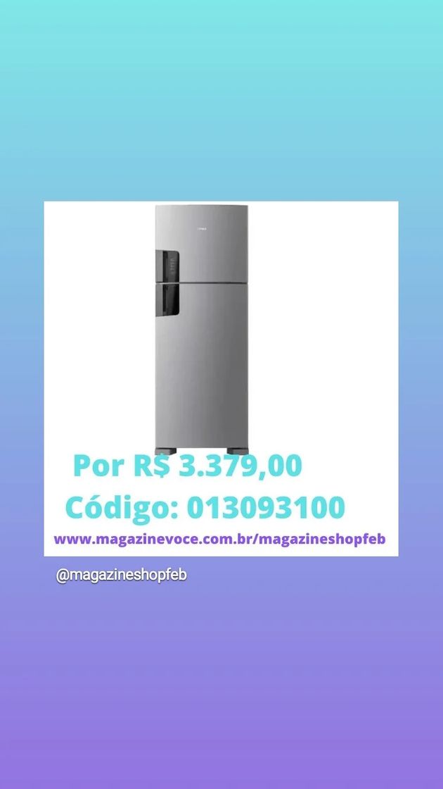 Fashion Geladeira/Refrigerador Consul Frost Free Duplex - 450L com P