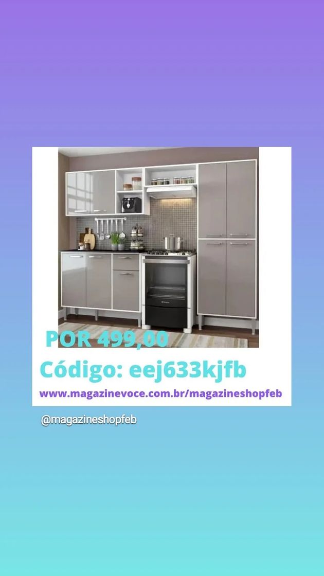 Fashion Cozinha Compacta Pequim 9 Portas MP2933 Multimóveis Preto