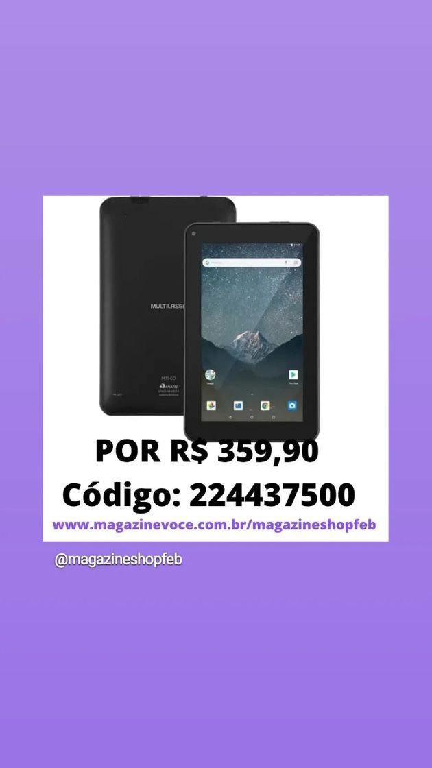 Moda Tablet Multilaser M7S GO 7” Wi-Fi