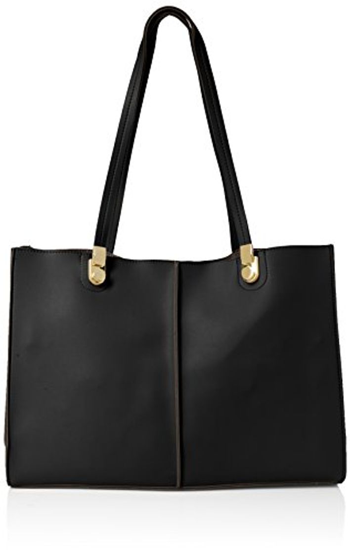 Fashion New Look - Victoria Minimal, Bolsas de tela y playa Mujer, Black,