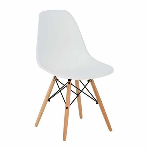 SKLUM Silla IMS Blanco Madera Natural -