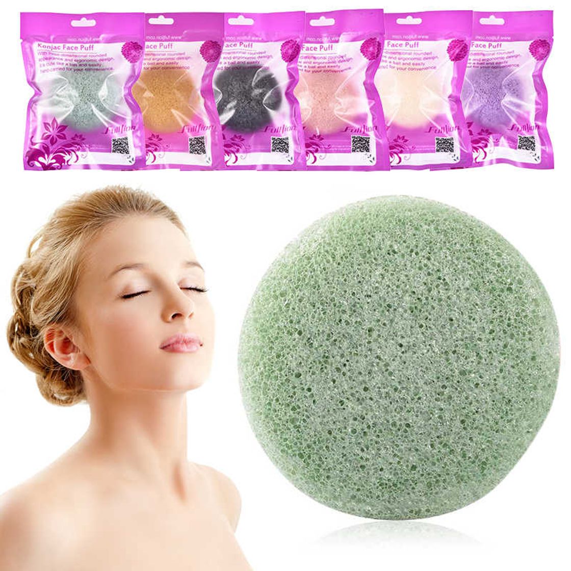 Social Esponja de limpeza facial natural