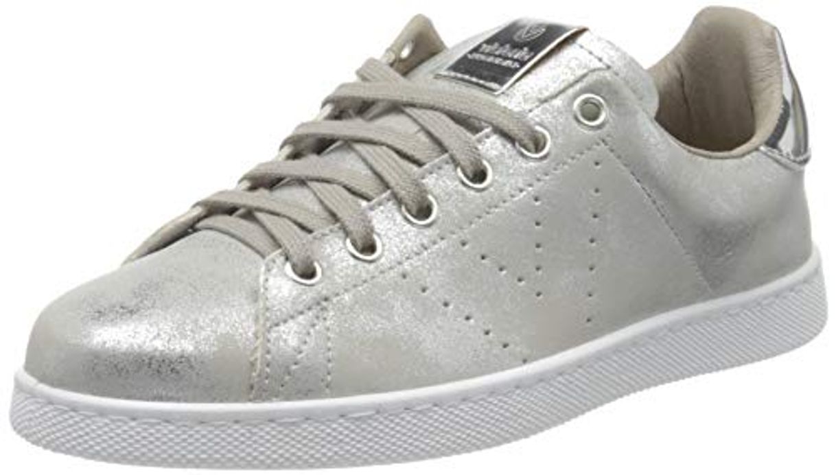 Moda Victoria Tenis Metalizado, Zapatillas Unisex Adulto, Plateado