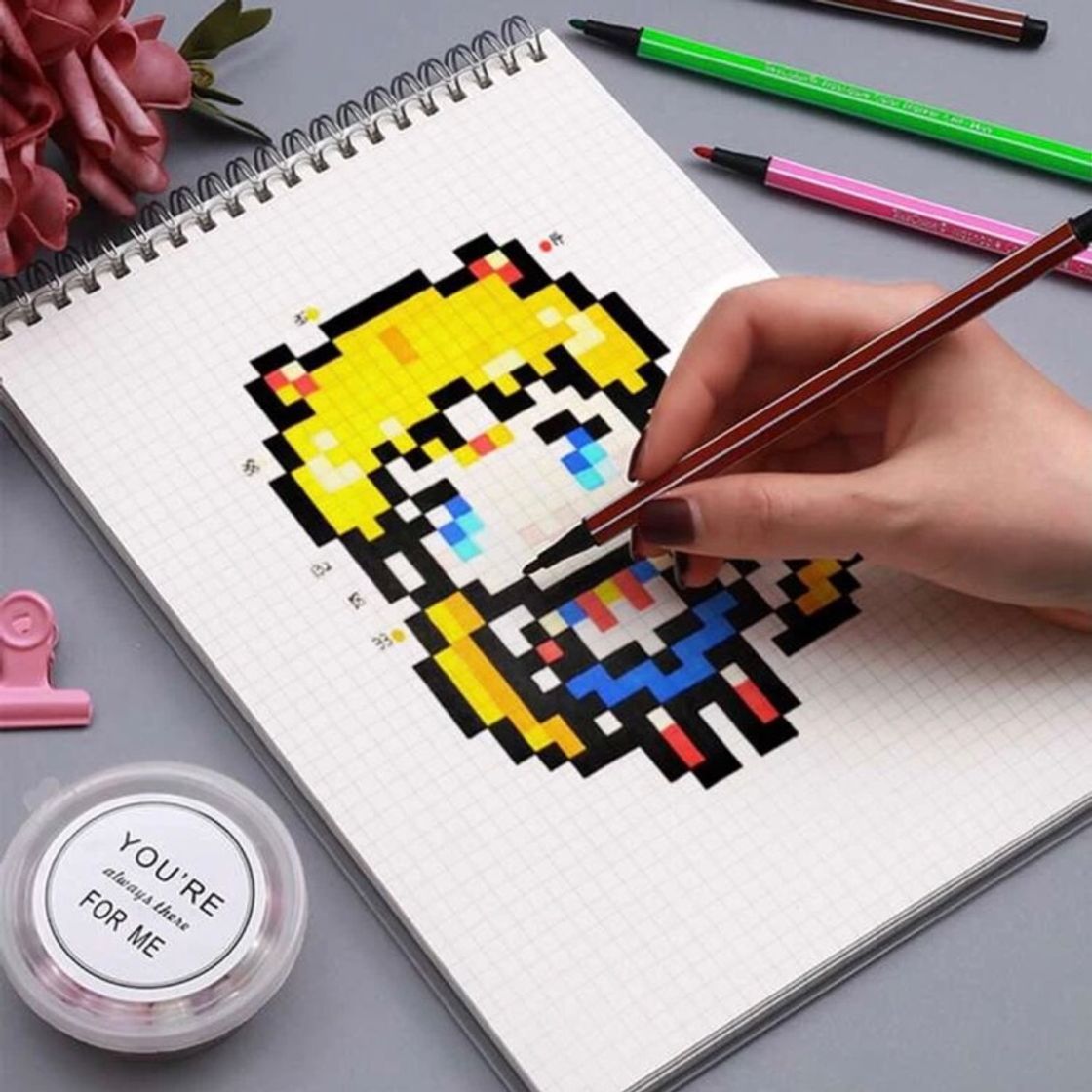 Bloco de notas Espiral Quadriculado