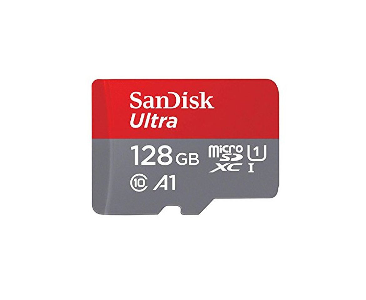 Electrónica SanDisk Ultra - Tarjeta de memoria microSDXC de 128 GB con adaptador