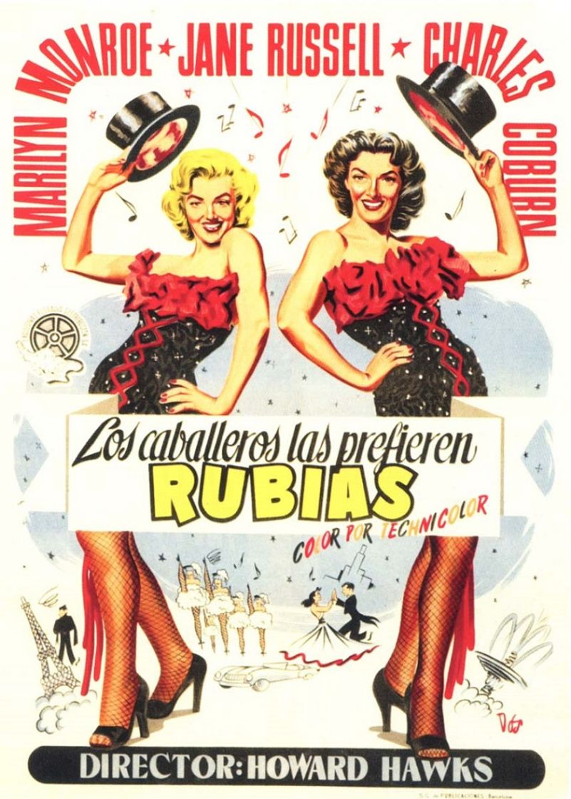 Movie Los caballeros las prefieren rubias de Marilyn Monroe 