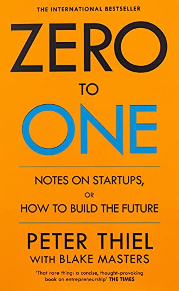 Libro Zero To One. Notes On Start Ups