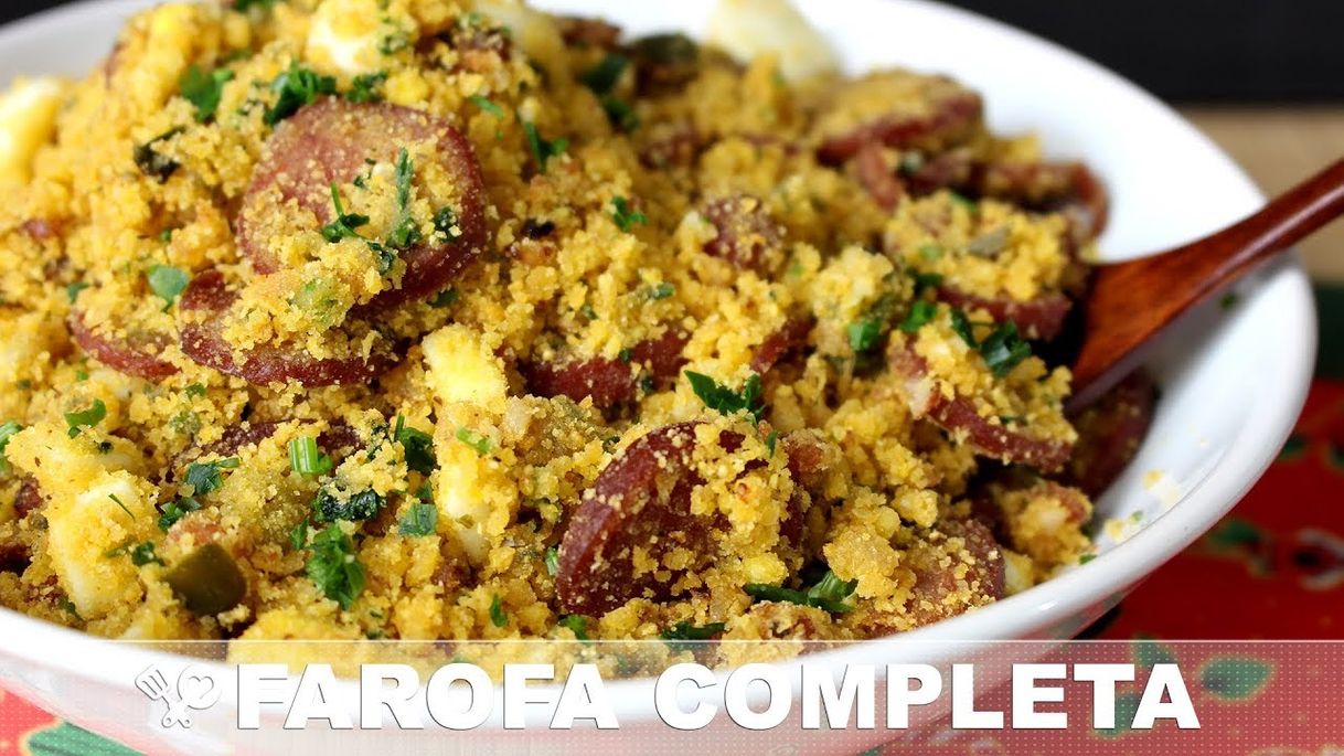 Moda FAROFA com bacon e calabresa - Receitas de Natal