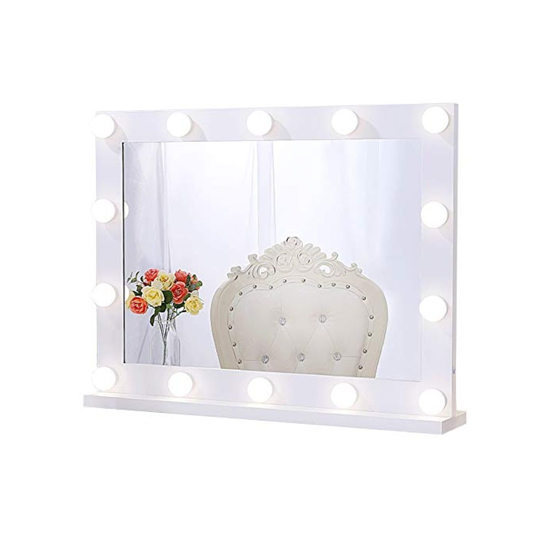 Social Chende Espejo de Maquillaje Hollywood con Luces para Pared