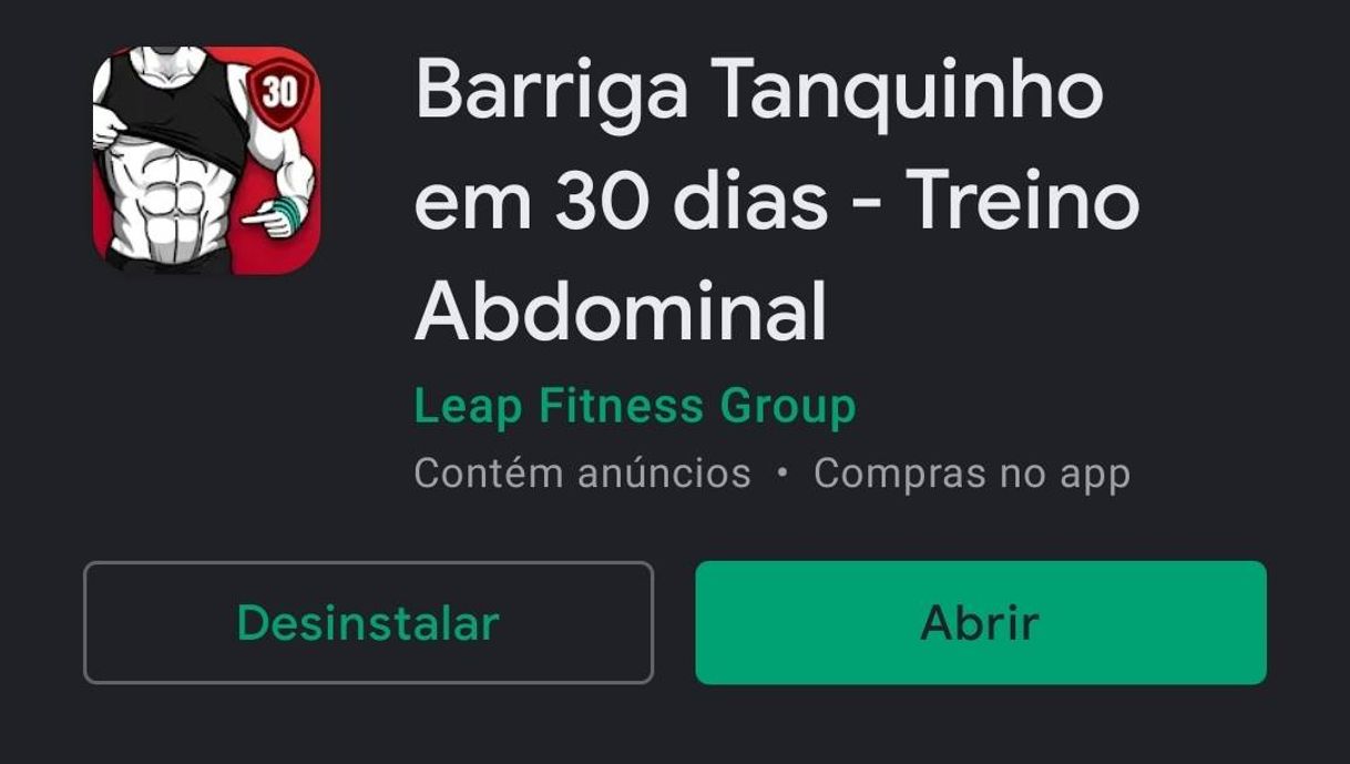 App Barriga Tanquinho em 30 dias