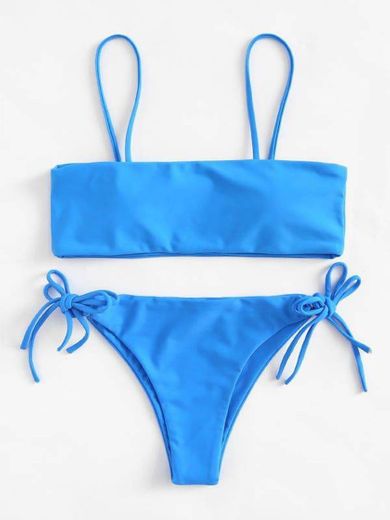 JERFER Ropa de Playa Mujer Bandeau Vendaje Conjunto Bikini Hacer Subir Traje