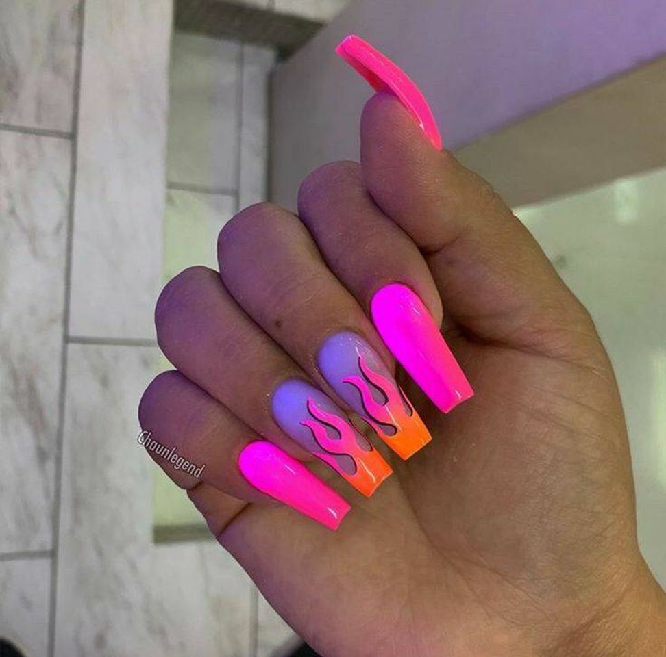 Moda Unha neon