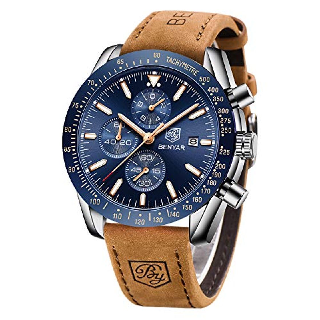 Social BENYAR Sport Casual Reloj de Pulsera de Cuarzo analógico Impermeable para Hombres