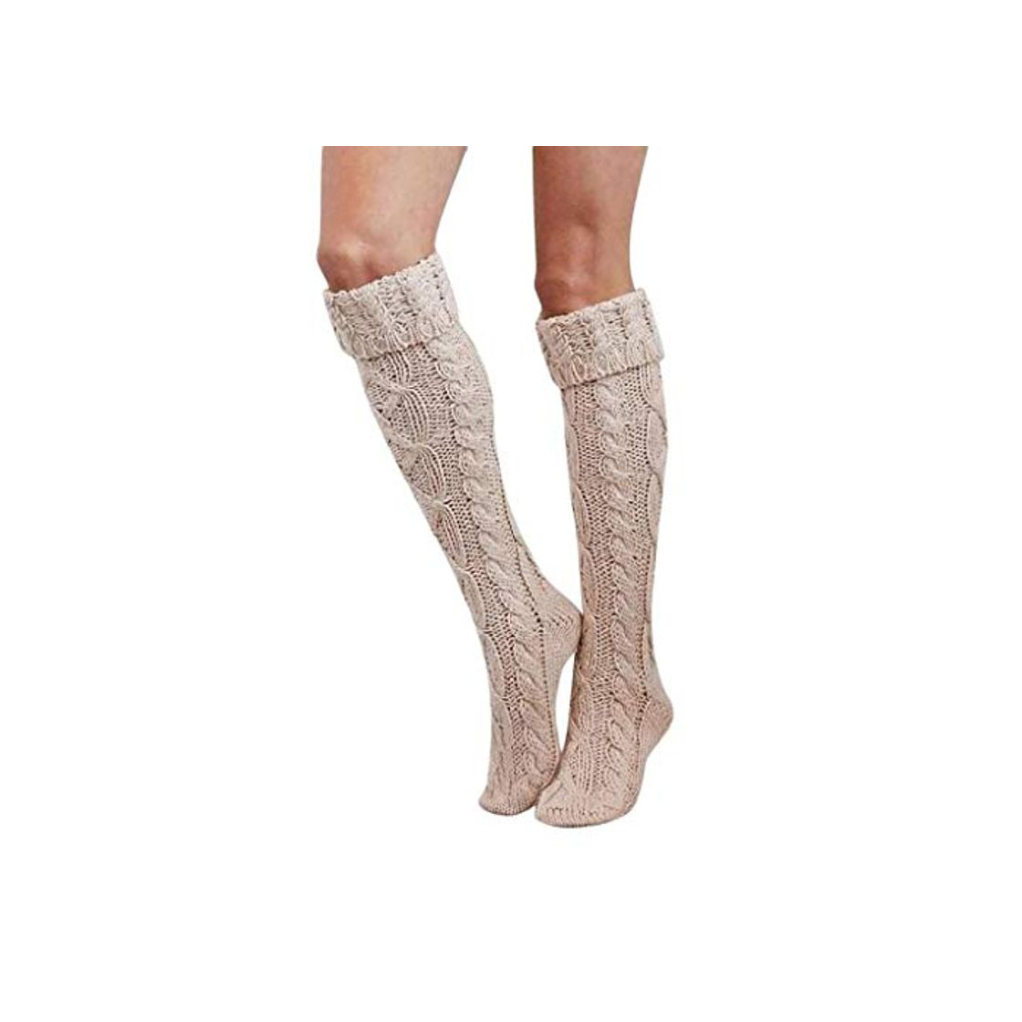 Fashion SHOBDW Mujeres Niñas Tejer Grueso Caliente Muslo Alto Sobre La Rodilla Calcetines Calcetines de Algodón Térmico Señoras Medias Largas Regalo de Día de San Valentín