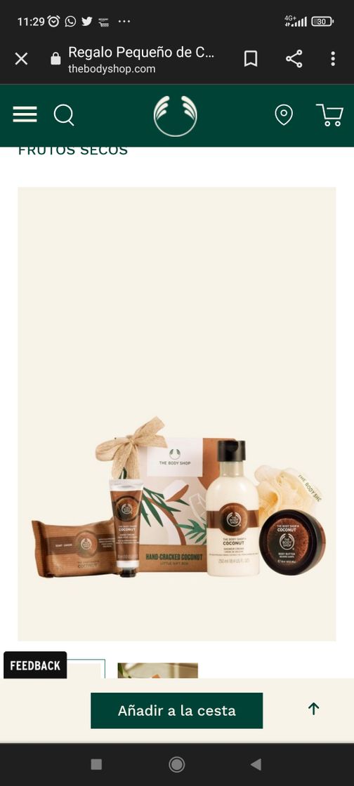 Productos The Body shop regalo coco