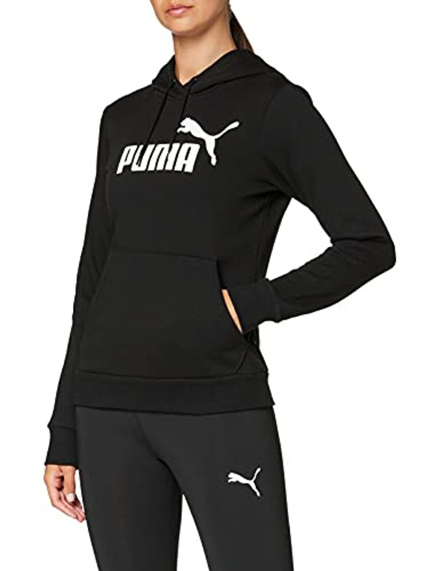 Fitness PUMA ESS Logo Hoody TR Sudadera, Mujer, Negro