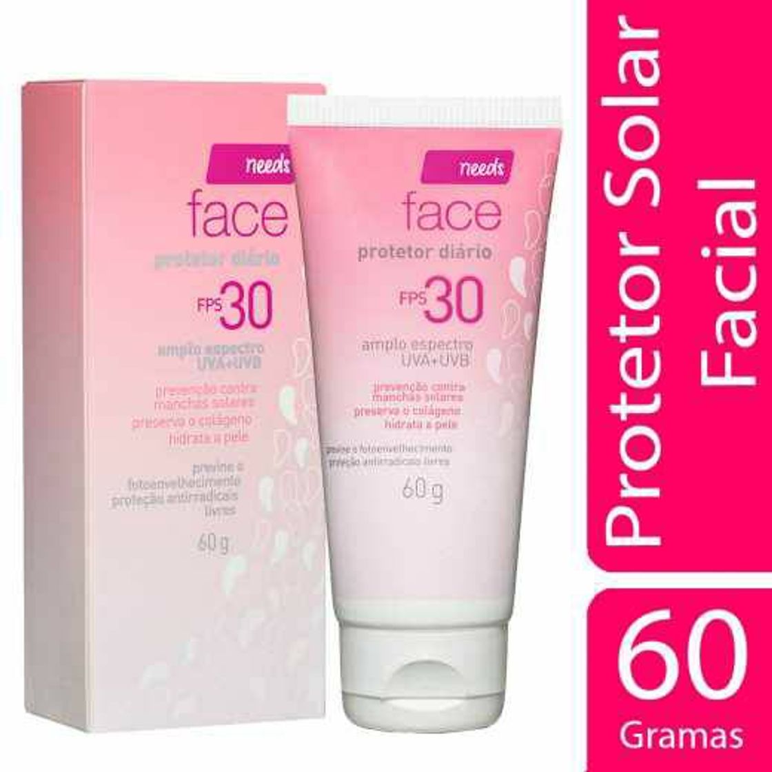 Fashion Protetor Solar Facial Needs Diário FPS30 60g | Droga Raia