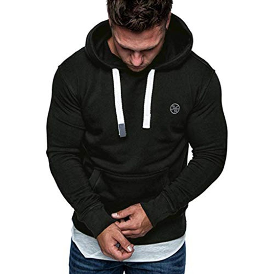 Social riou ¡Oferta Sudaderas con Capucha para Hombre Cosy Chaqueta Deportiva Sudadera con Cremallera Completa Slim Fit Hoodie Casual Jerséis Adolescente Top Blouse ¡Caliente!