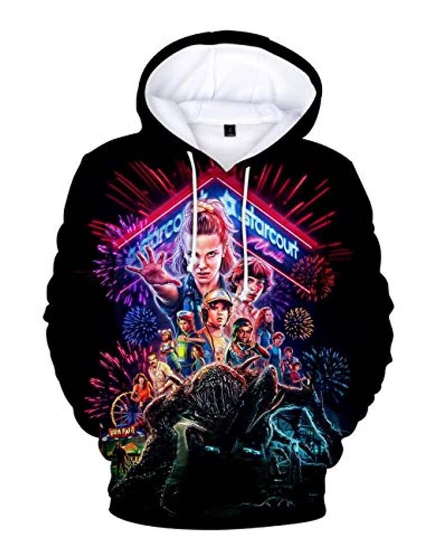 Lugares Sudadera Stranger Things Niña, Unisex Hombres Mujer Chicas 3D Impresión Sudadera Stranger