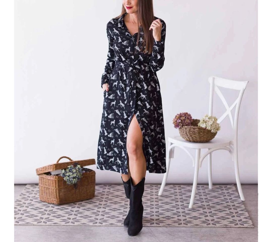 Moda Vestido Dalmata Negro