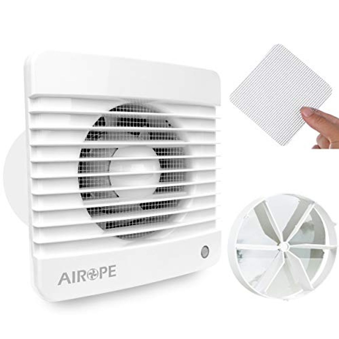 Product Airope,Ventilador extractor de baño aire 100 mm Silencioso con válvula Anti retorno